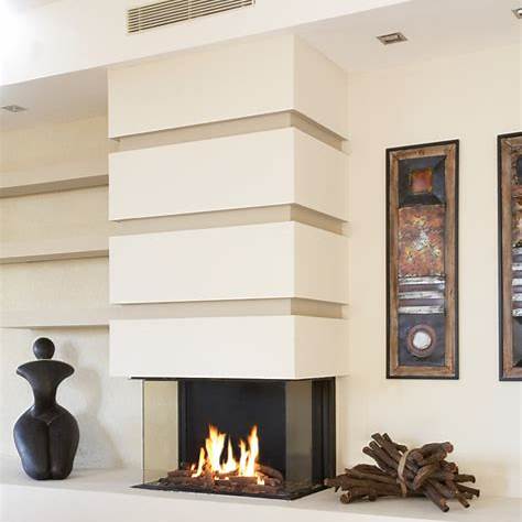 Cheminée moderne murale intégrée